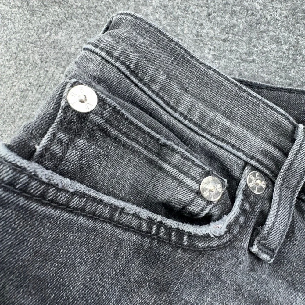 True Religion Geno Slim Fit Jeans Mens 34 Faded Black Stretch Denim Pants